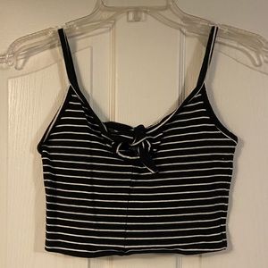 Blank and White Stripped Crop